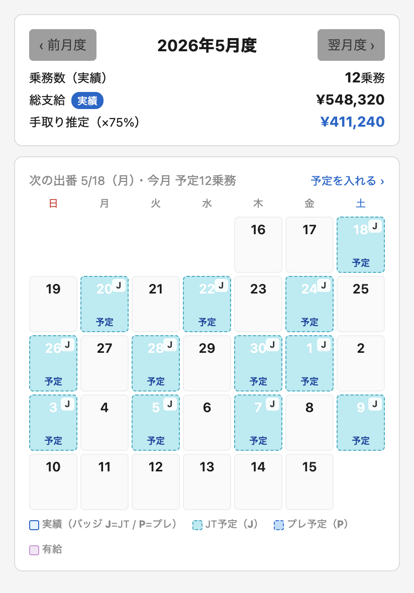 日報アプリの画面